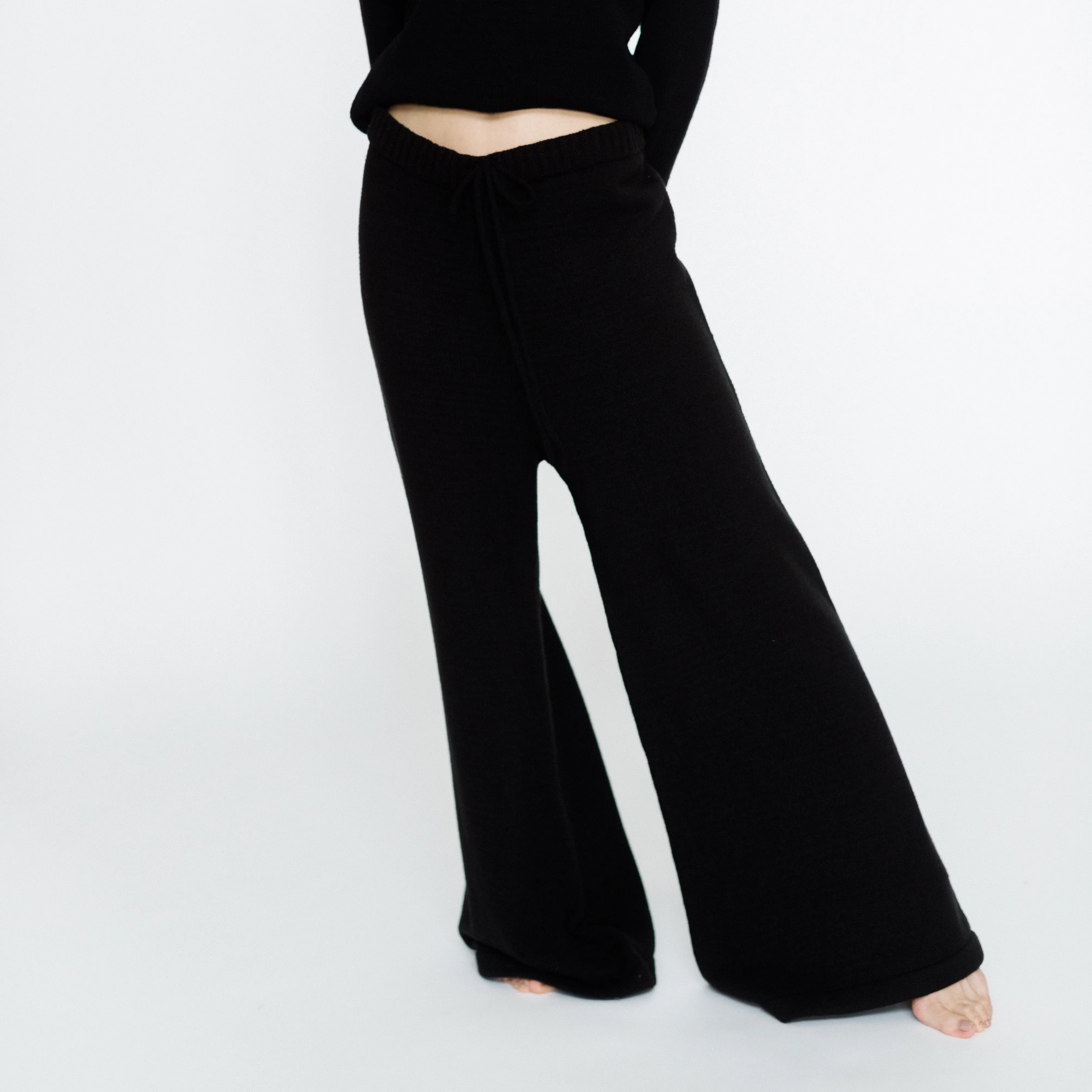 Faux Cashmere Baracchi Wide Leg Pant | Grey
