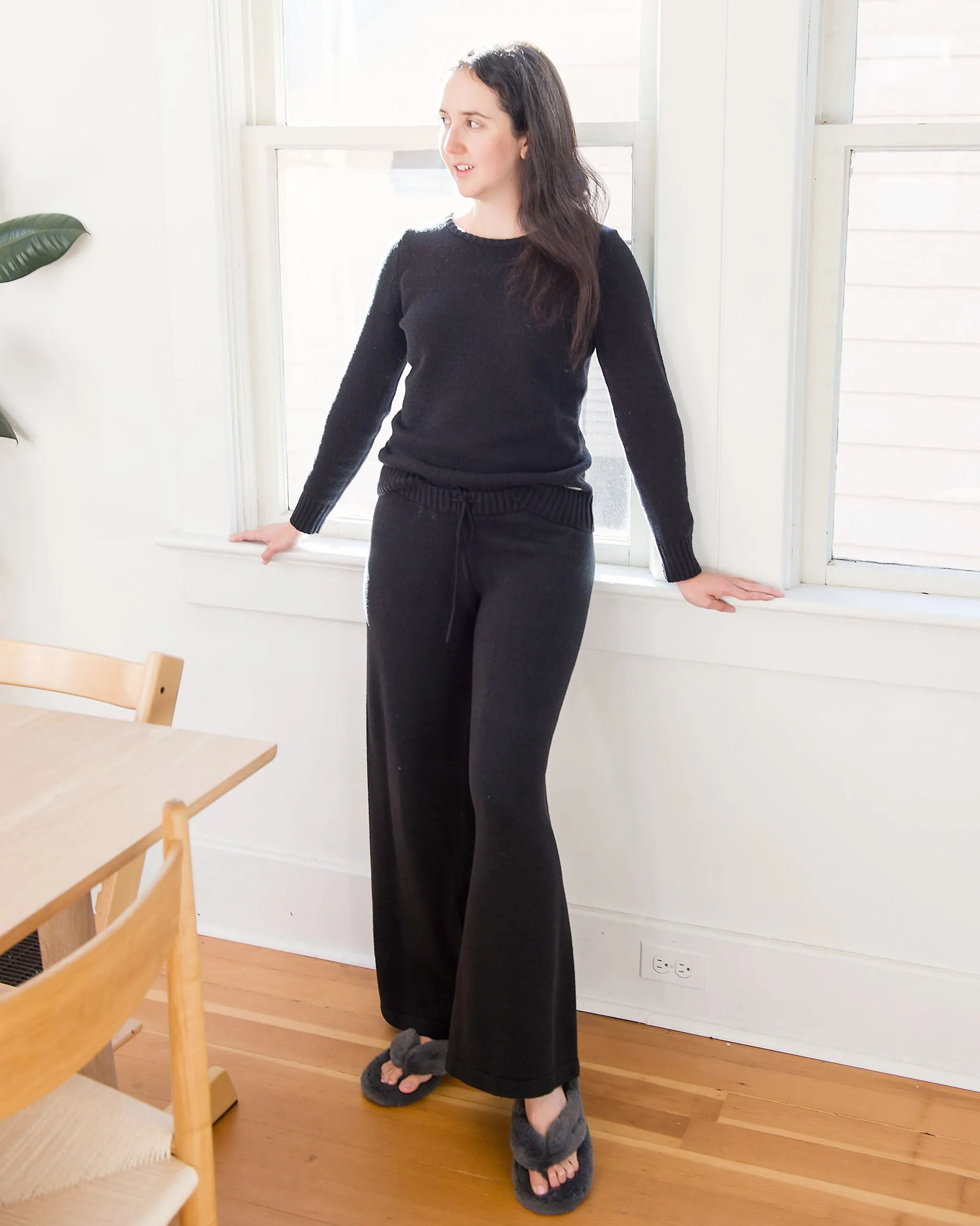 Faux Cashmere Baracchi Wide Leg Pant | Grey