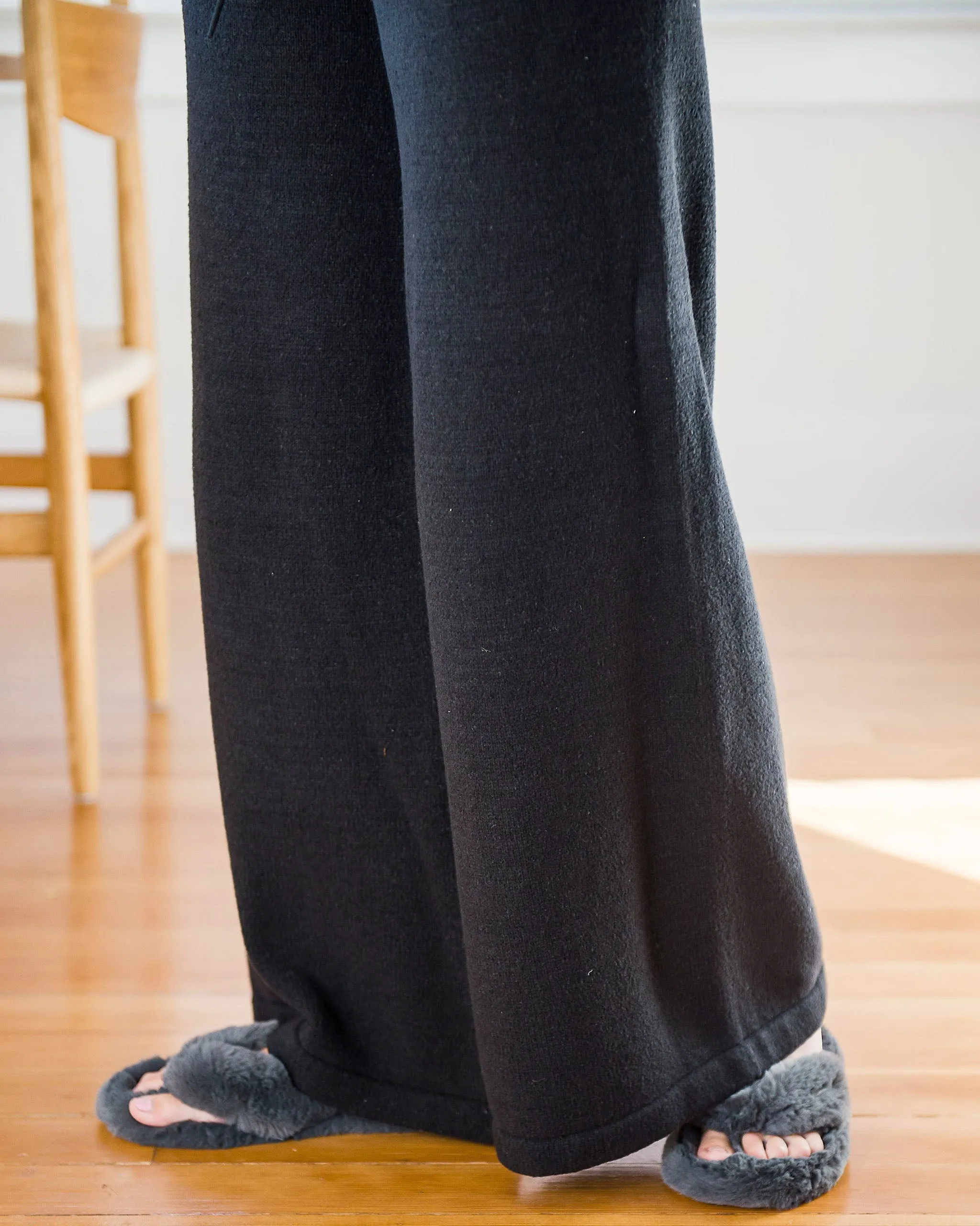 Faux Cashmere Baracchi Wide Leg Pant | Grey