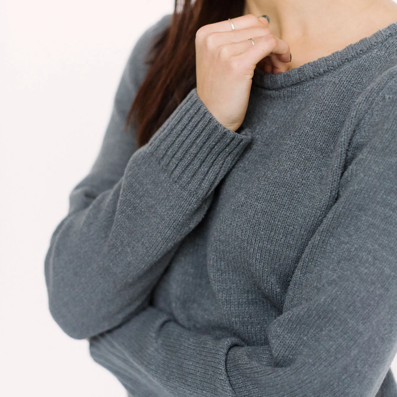 Faux Cashmere Cesani Sweater | Grey