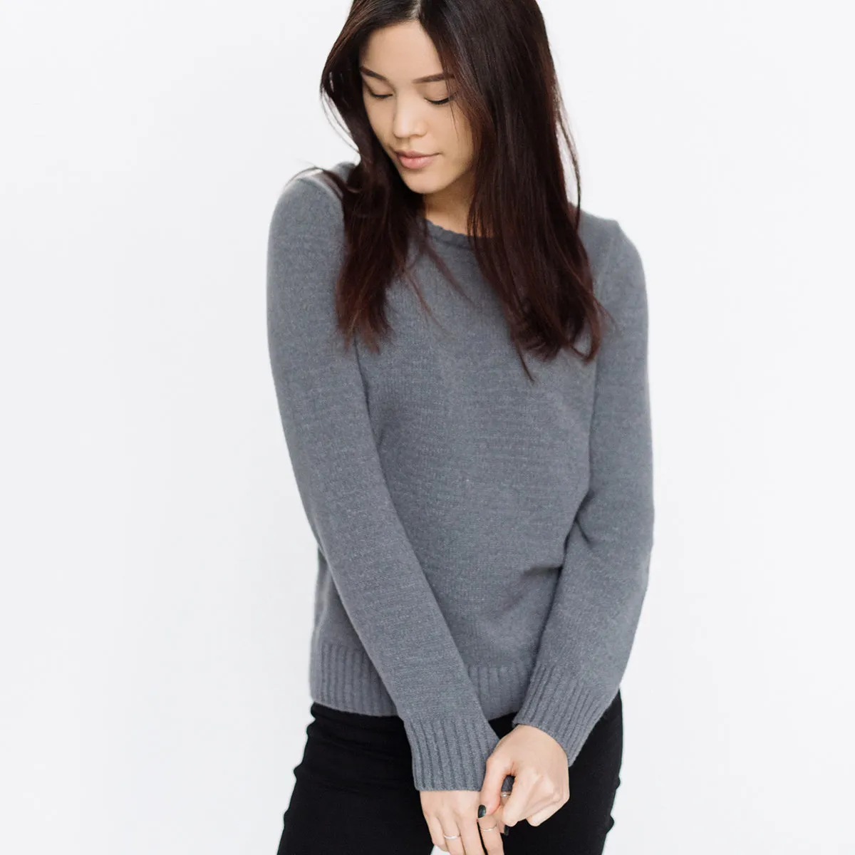 Faux Cashmere Cesani Sweater | Grey