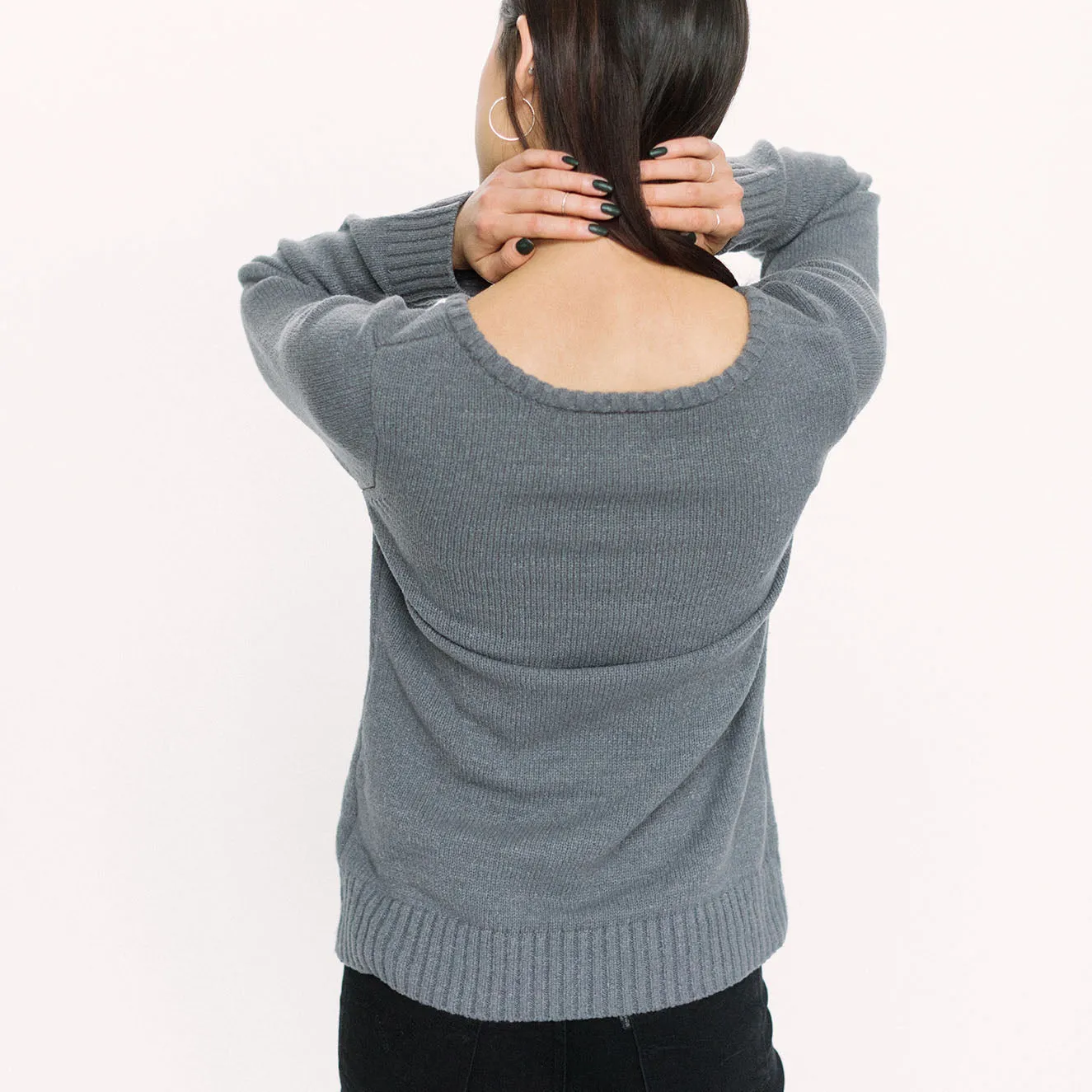 Faux Cashmere Cesani Sweater | Grey