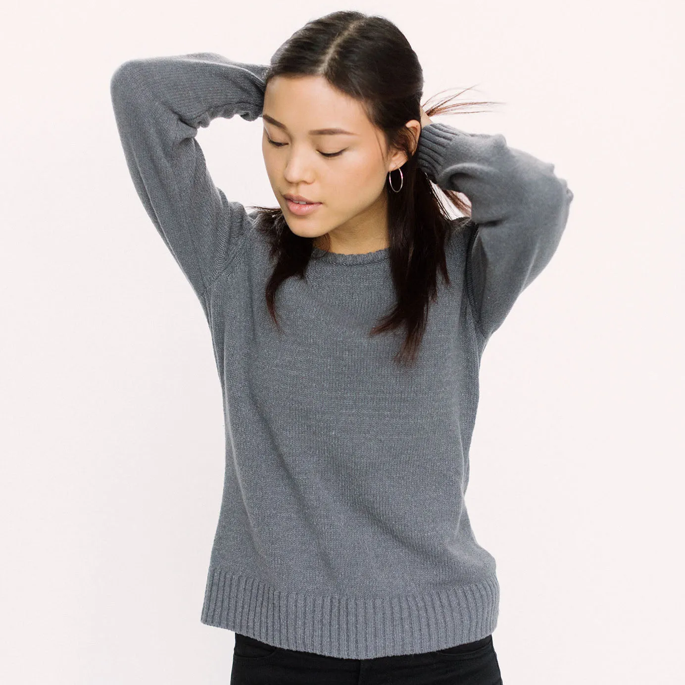 Faux Cashmere Cesani Sweater | Grey