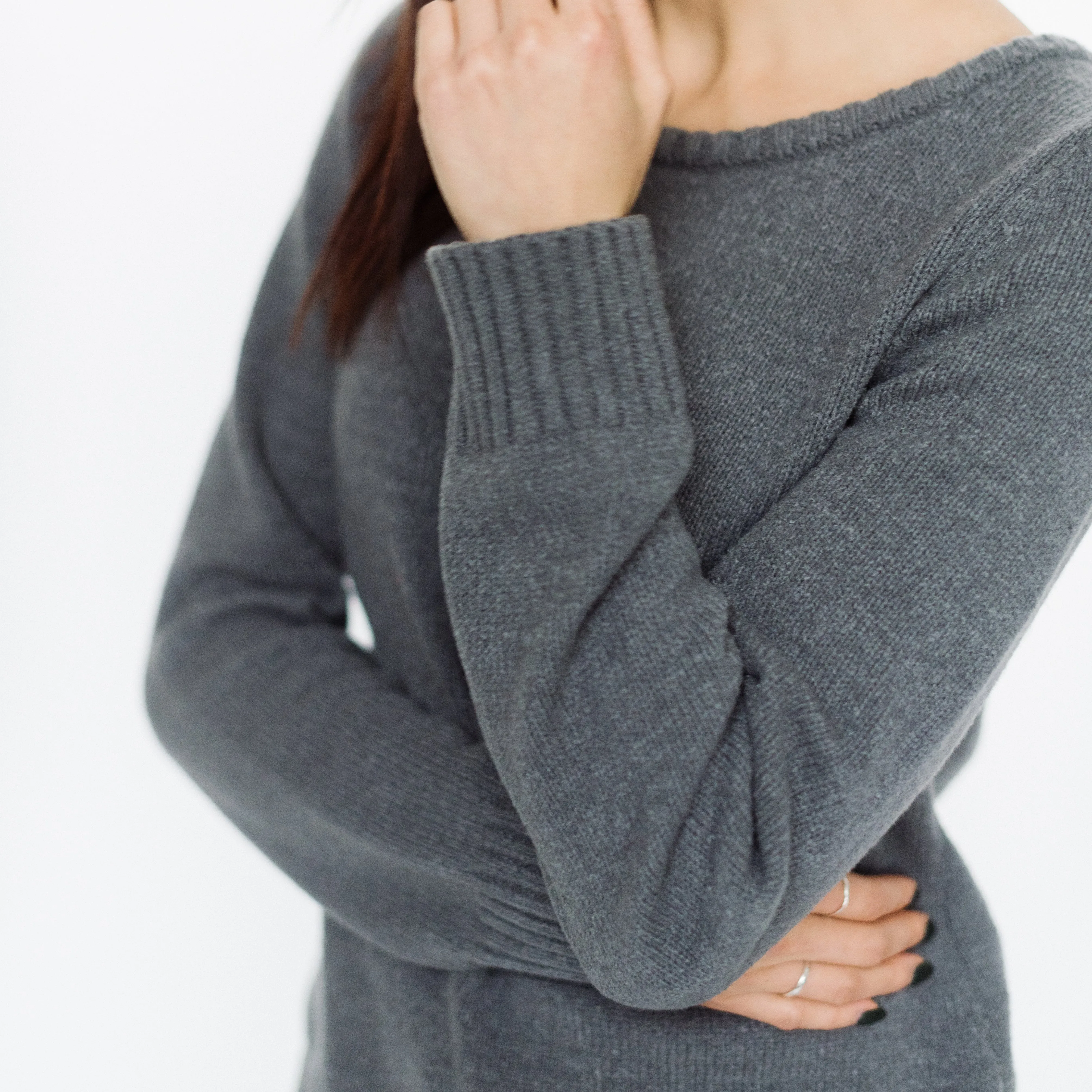 Faux Cashmere Cesani Sweater | Grey