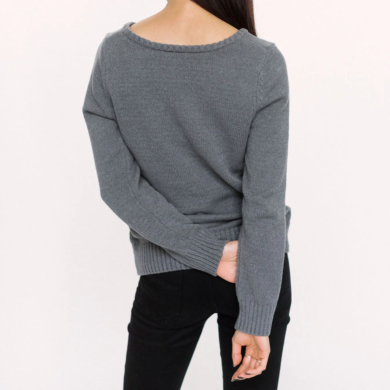 Faux Cashmere Cesani Sweater | Grey