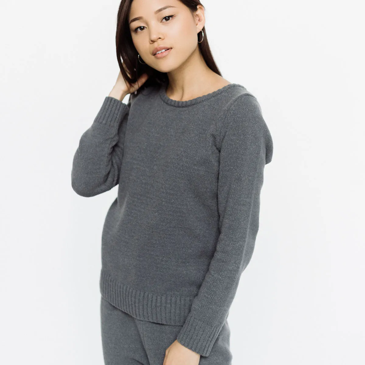 Faux Cashmere Cesani Sweater | Grey