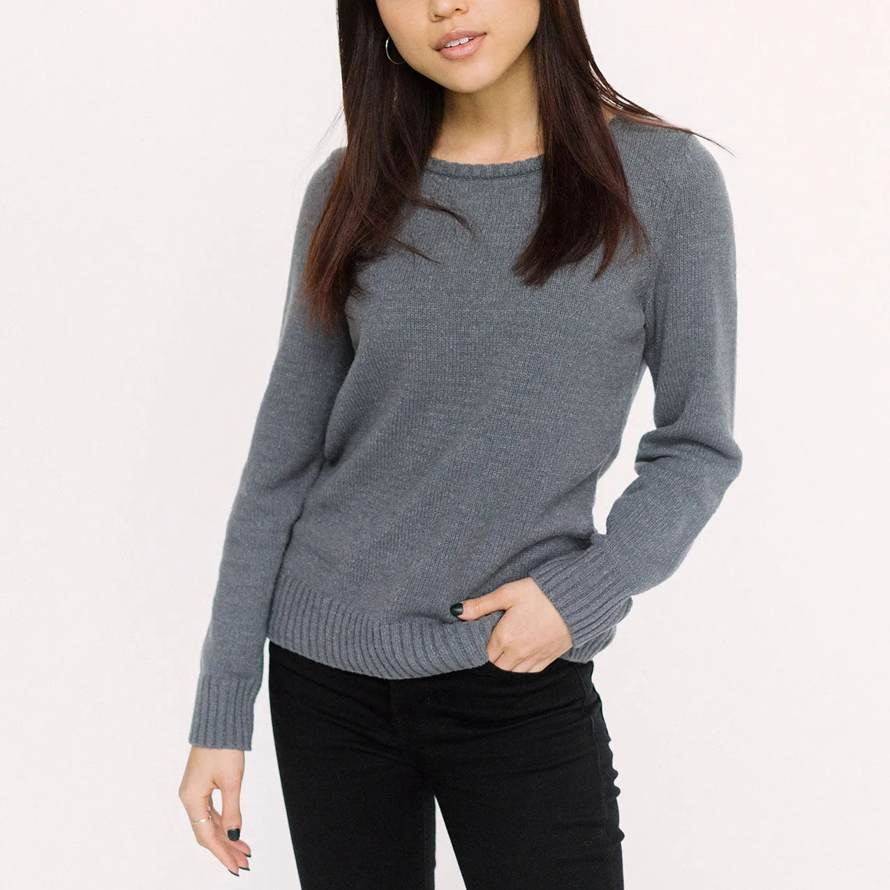 Faux Cashmere Cesani Sweater | Grey