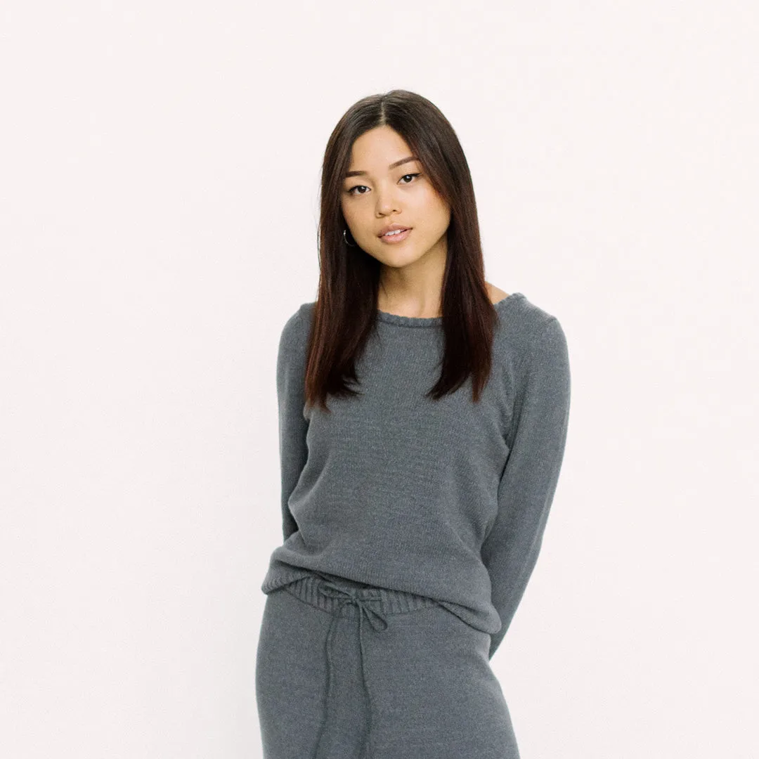 Faux Cashmere Cesani Sweater | Grey