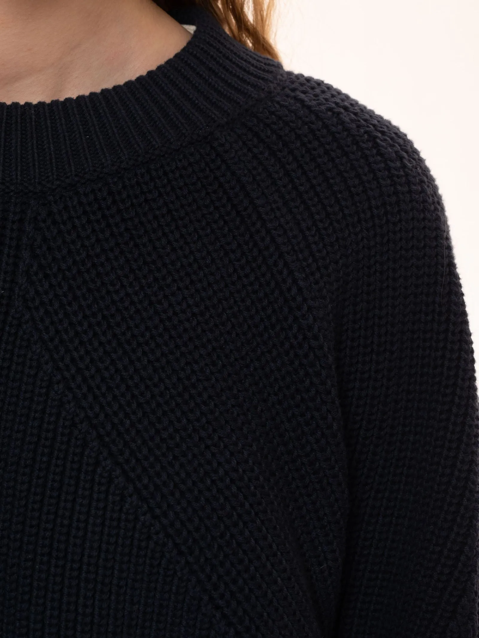 fia rib sweater in navy
