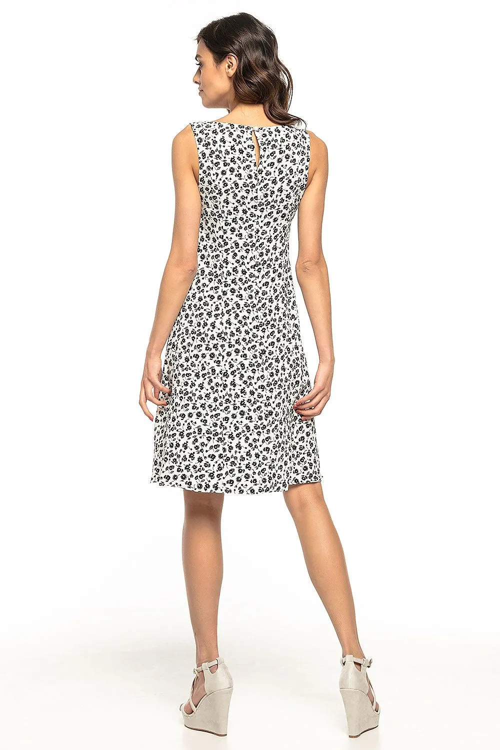 Floral Tie-Front A-Line Dress