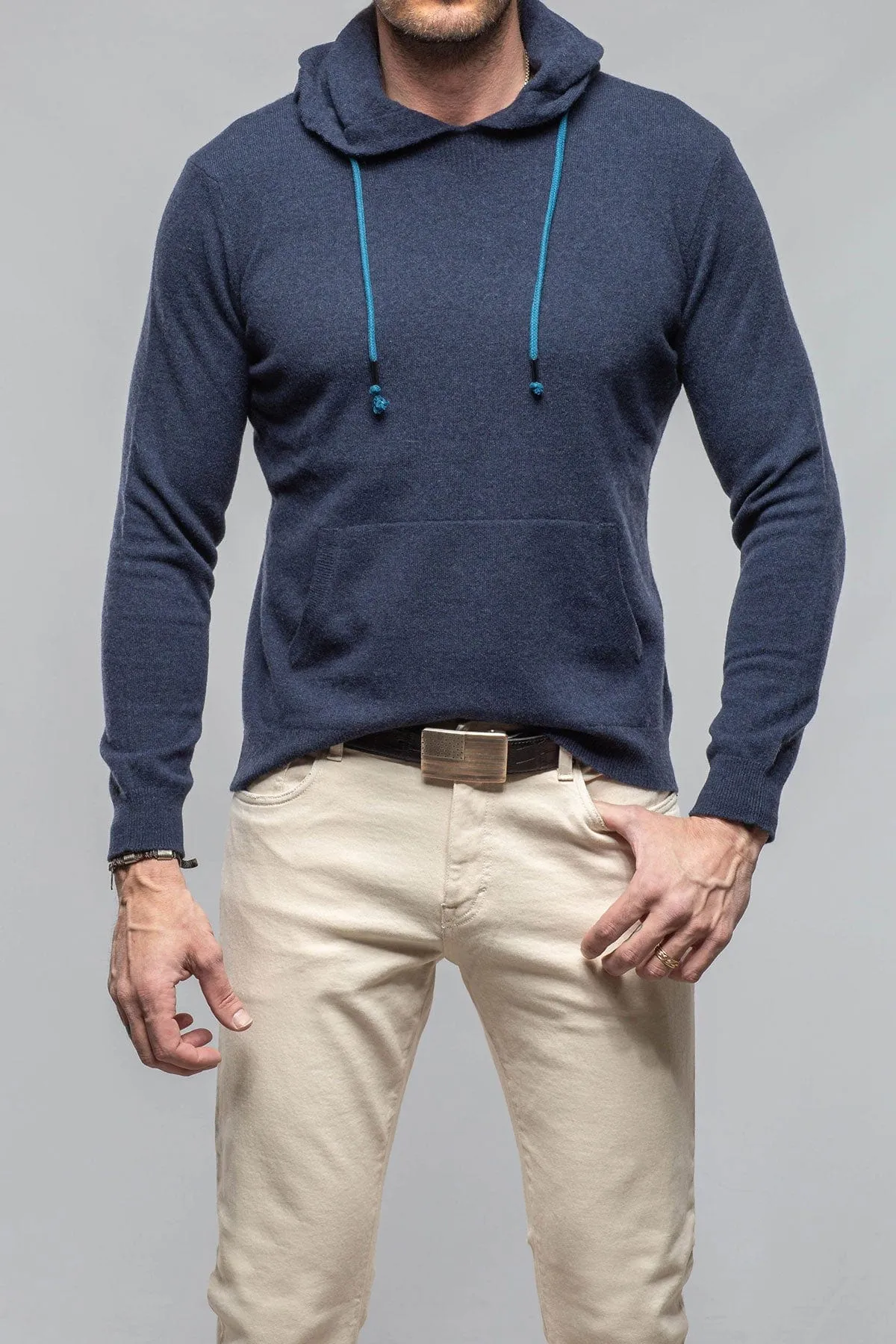 Florio II Cashmere Hoodie In Blue
