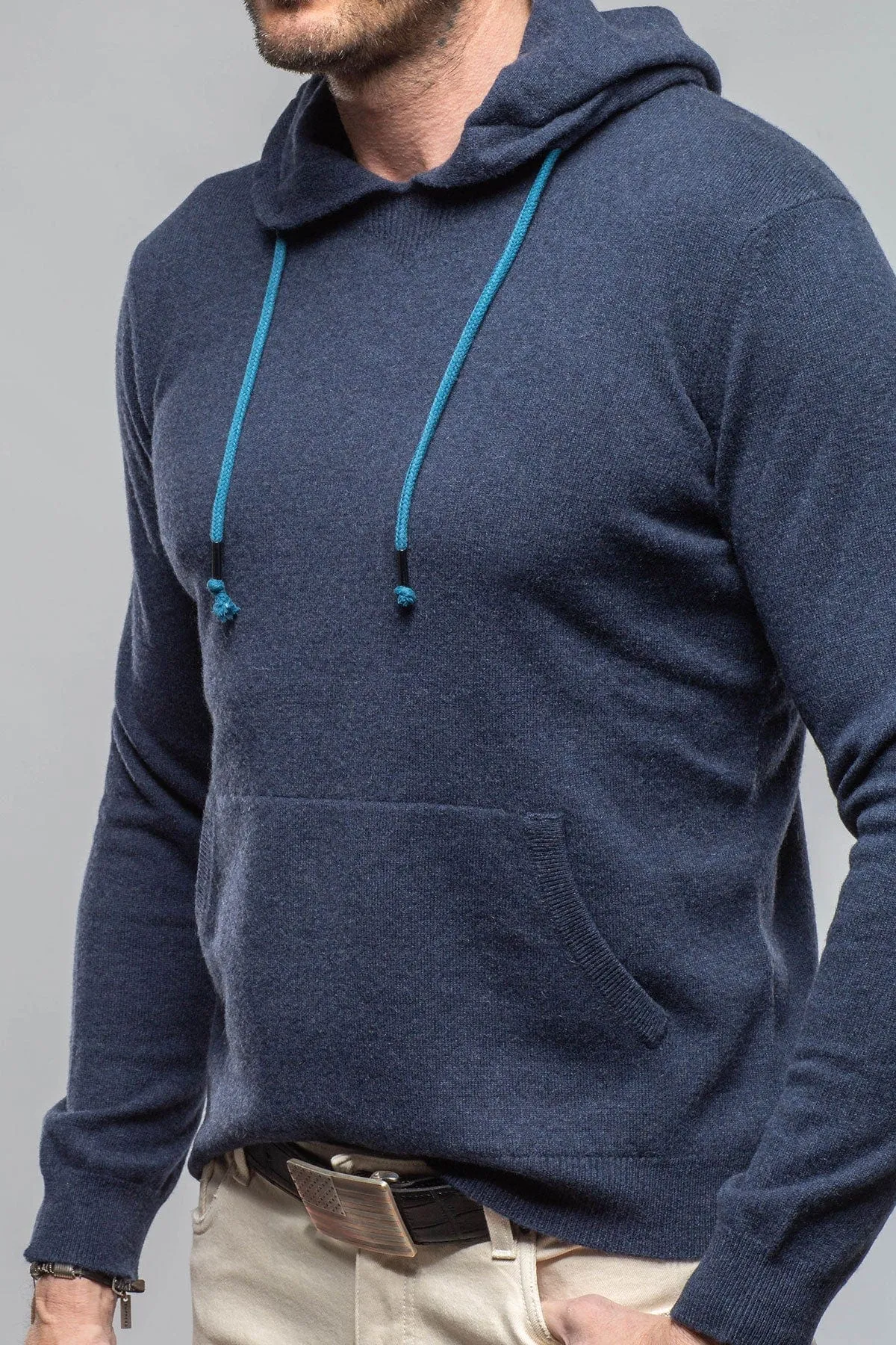 Florio II Cashmere Hoodie In Blue