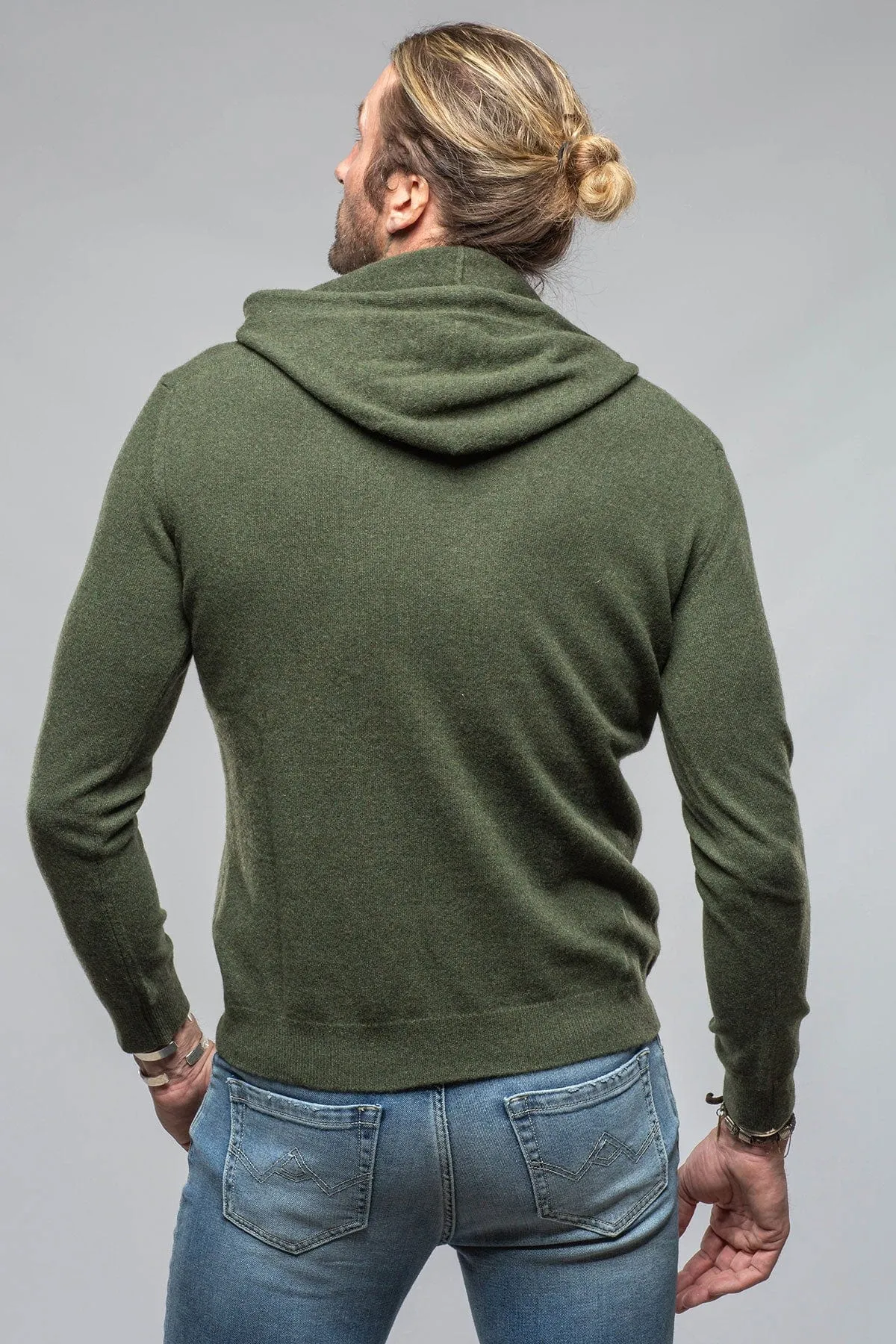 Florio II Cashmere Hoodie In Forest Green