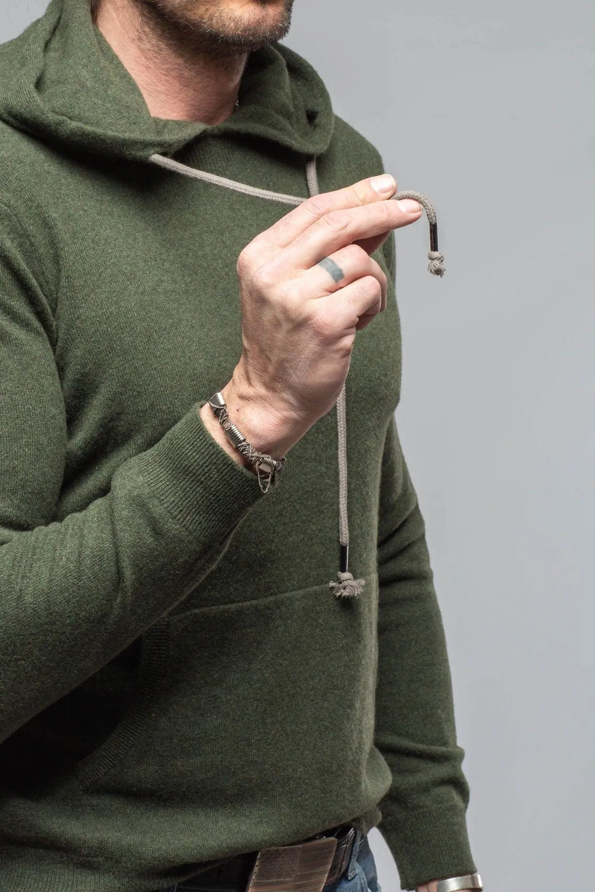 Florio II Cashmere Hoodie In Forest Green