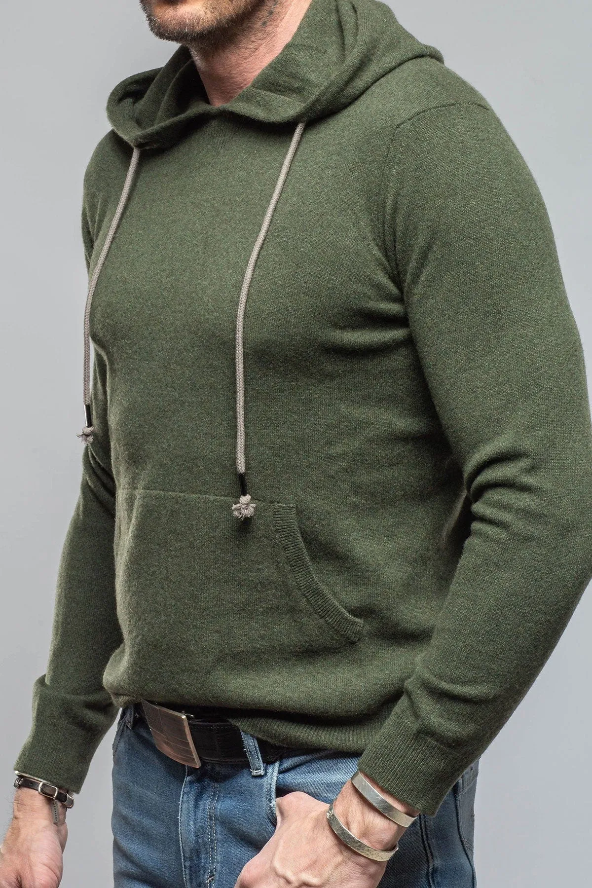 Florio II Cashmere Hoodie In Forest Green