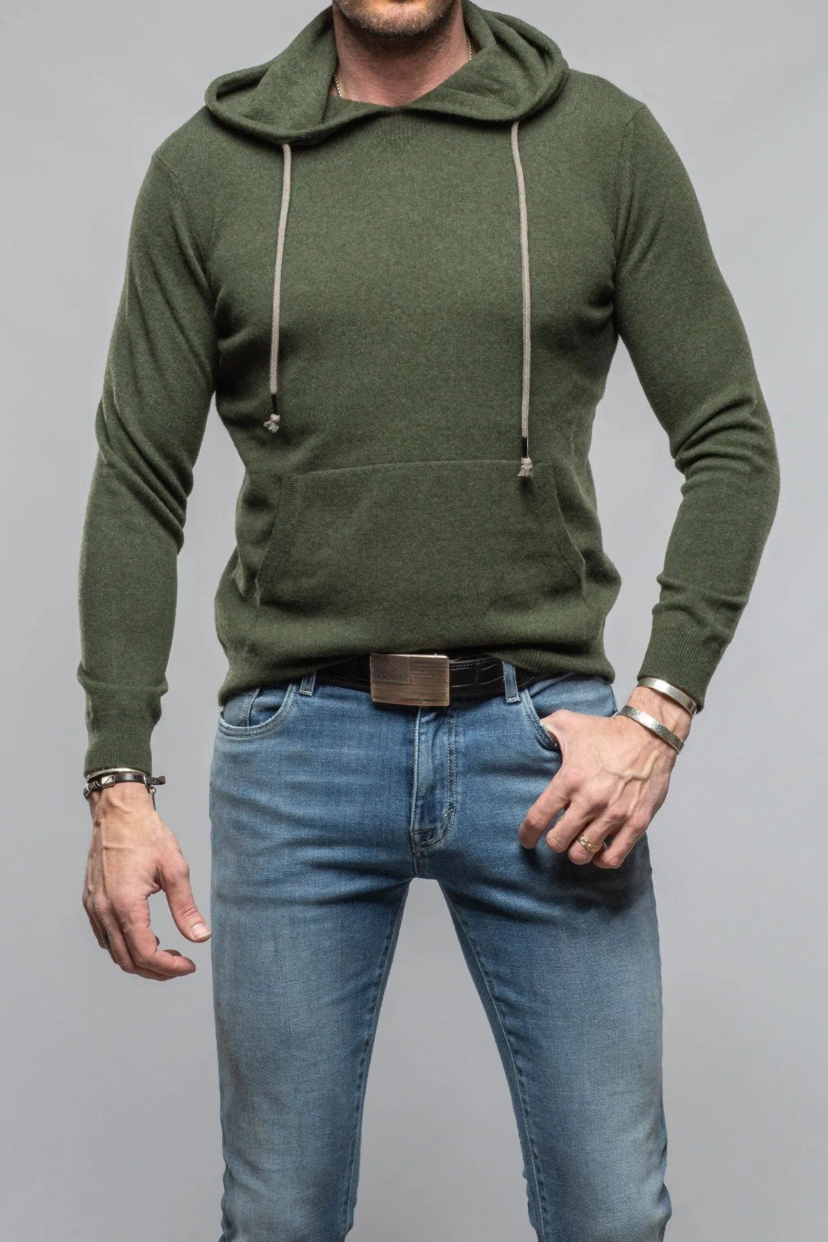 Florio II Cashmere Hoodie In Forest Green