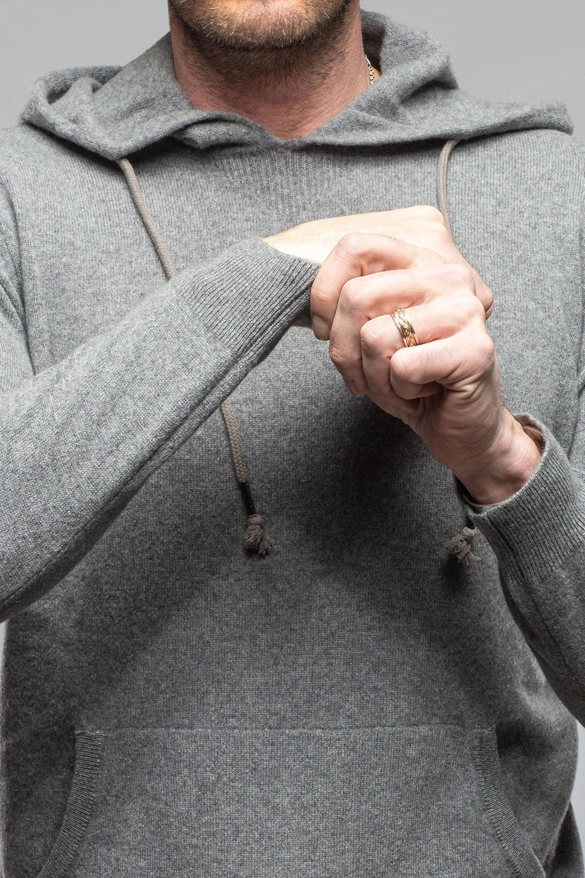 Florio II Cashmere Hoodie In Grey