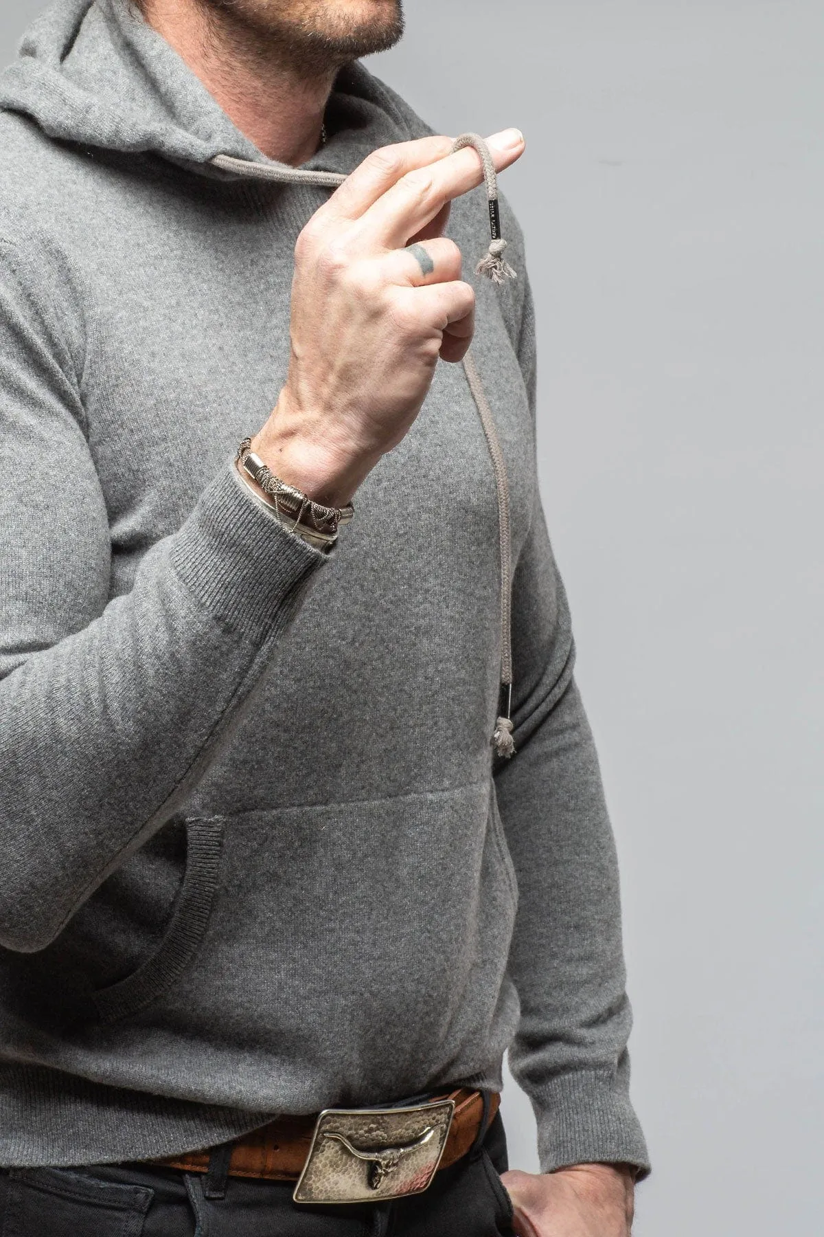 Florio II Cashmere Hoodie In Grey