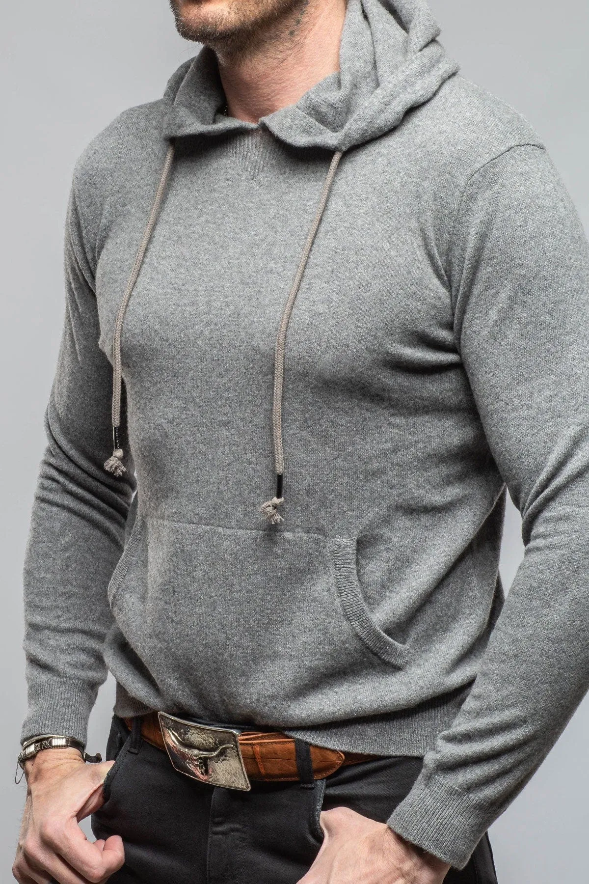 Florio II Cashmere Hoodie In Grey