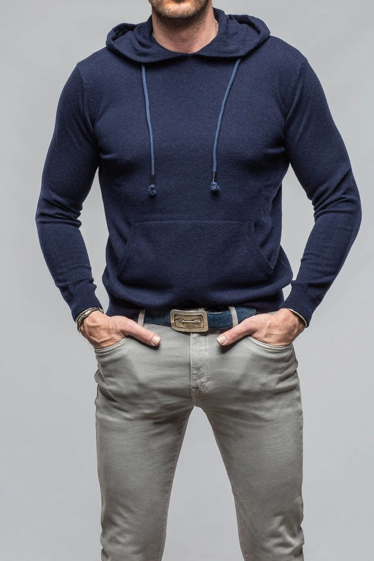 Florio II Cashmere Hoodie In Navy