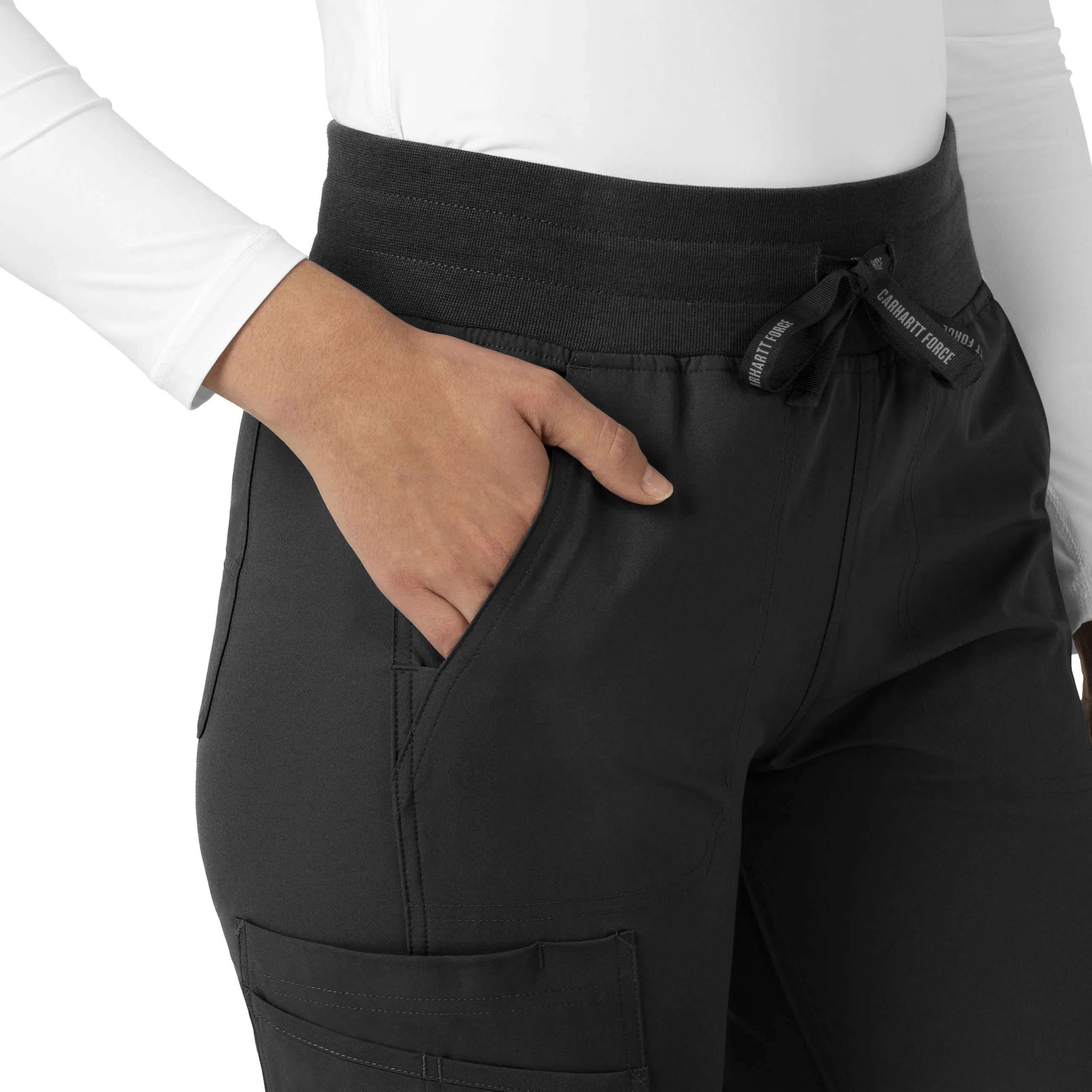 Force Essentials C51113 Jogger Scrub Pants Black