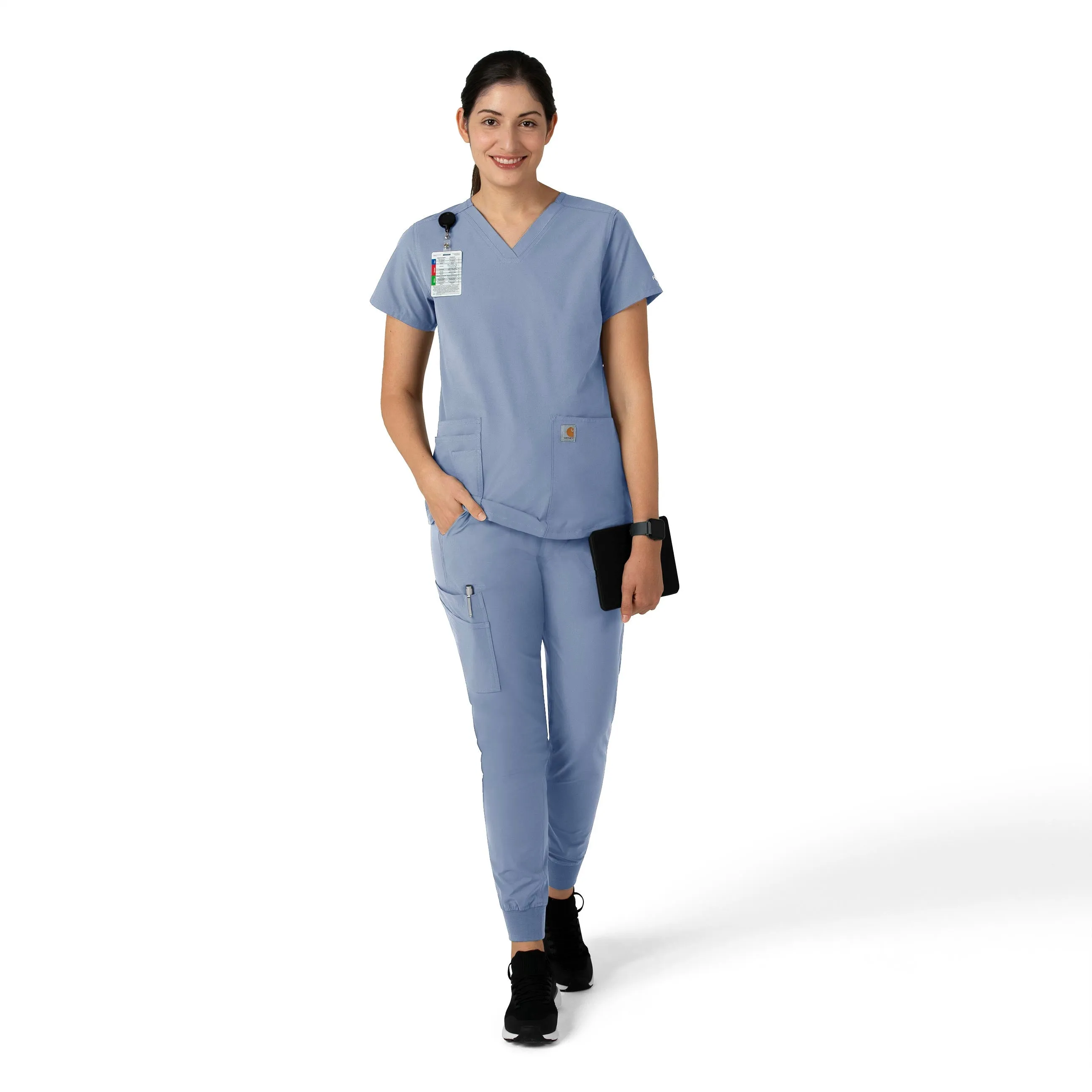 Force Essentials C51113 Jogger Scrub Pants Ceil Blue