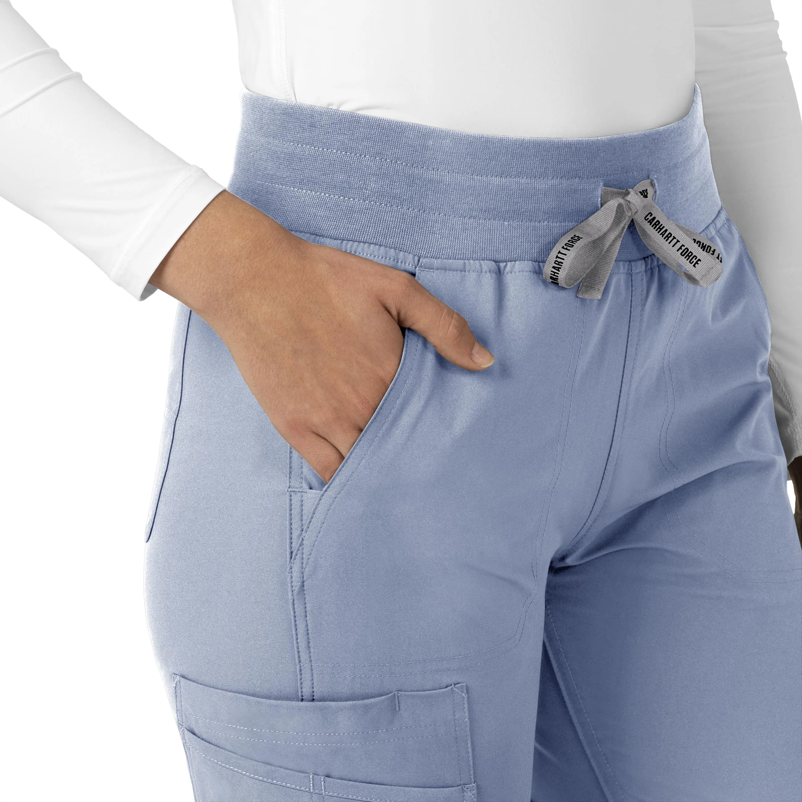 Force Essentials C51113 Jogger Scrub Pants Ceil Blue