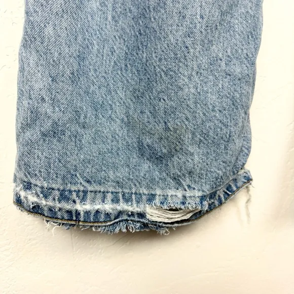 FP We The Free Lyocell Distressed Flare Jeans Light Wash Size 29 Boho High Rise