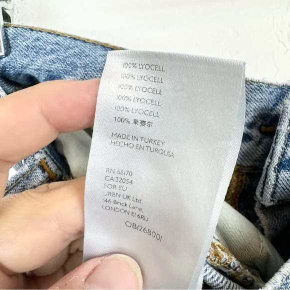 FP We The Free Lyocell Distressed Flare Jeans Light Wash Size 29 Boho High Rise