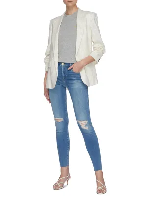 FRAME DENIM 'LE HIGH SKINNY' RAW EDGE DISTRESS JEANS, SZ 30! RETAILS $230 US 