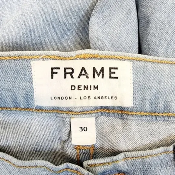 Frame Denim Le Skinny de Jeanne Distressed Jeans Pants