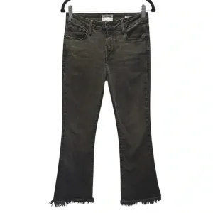 Frame Le Crop Mini Boot Fray Hem Faded Black Fox Park Jeans Size 28