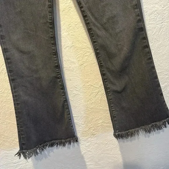 Frame Le Crop Mini Boot Fray Hem Faded Black Fox Park Jeans Size 28