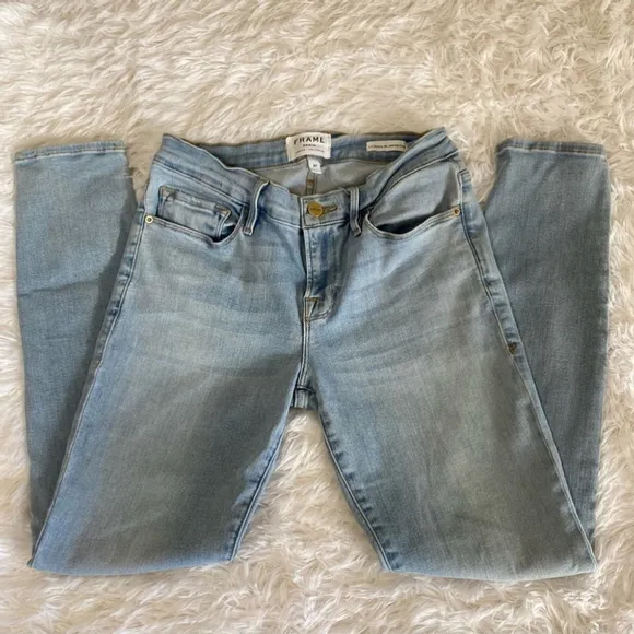 FRAME Le Skinny Jeanne Crop Jeans Sz 27