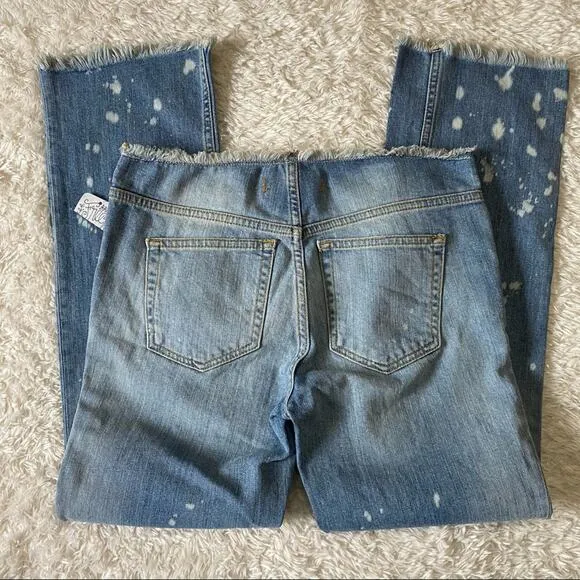 Free People NWT The Cropped Bootcut Bleached