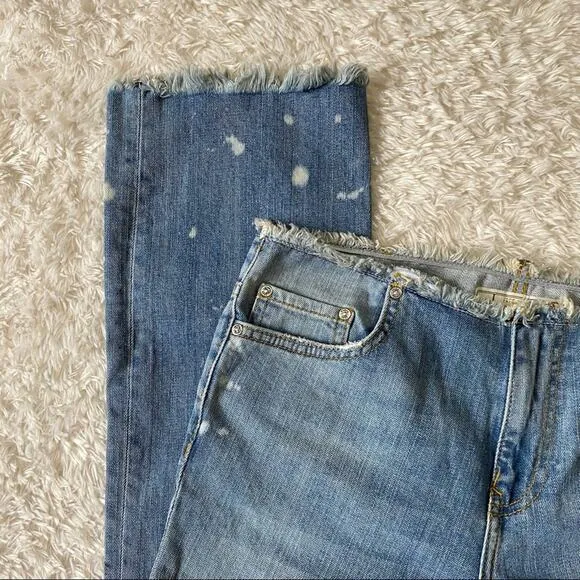 Free People NWT The Cropped Bootcut Bleached
