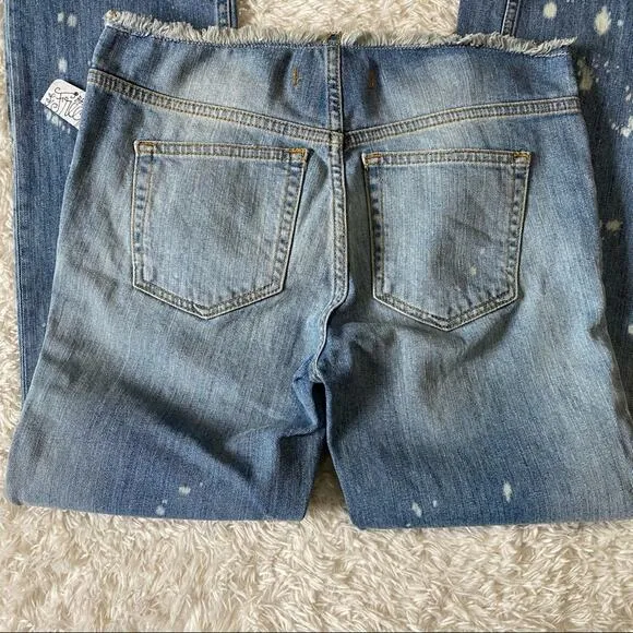 Free People NWT The Cropped Bootcut Bleached