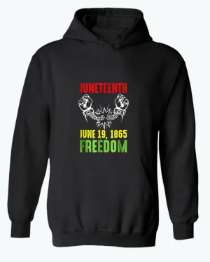Freedom hoodies broken chain june 19 1865 hoodie