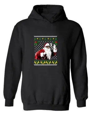 Funny smoker santa hoodie