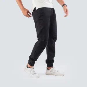 Gabardine Jogger . Black