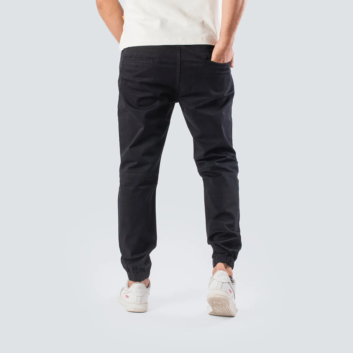 Gabardine Jogger . Black