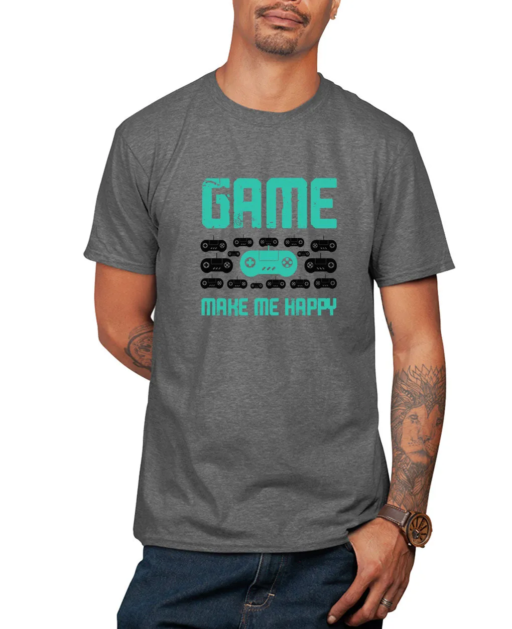 Game make me happy video game tees funny geek t-shirt