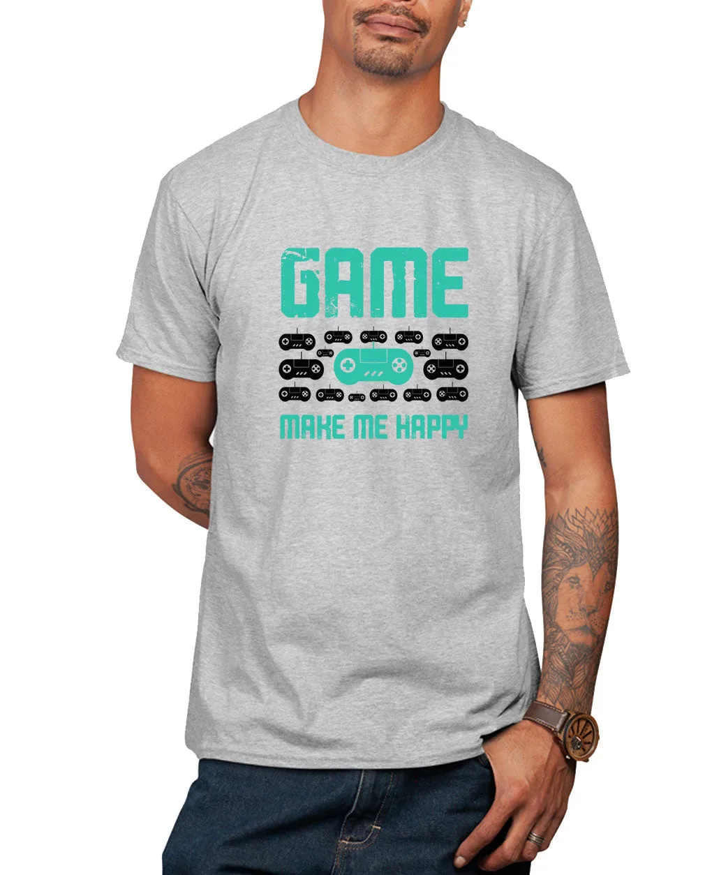 Game make me happy video game tees funny geek t-shirt