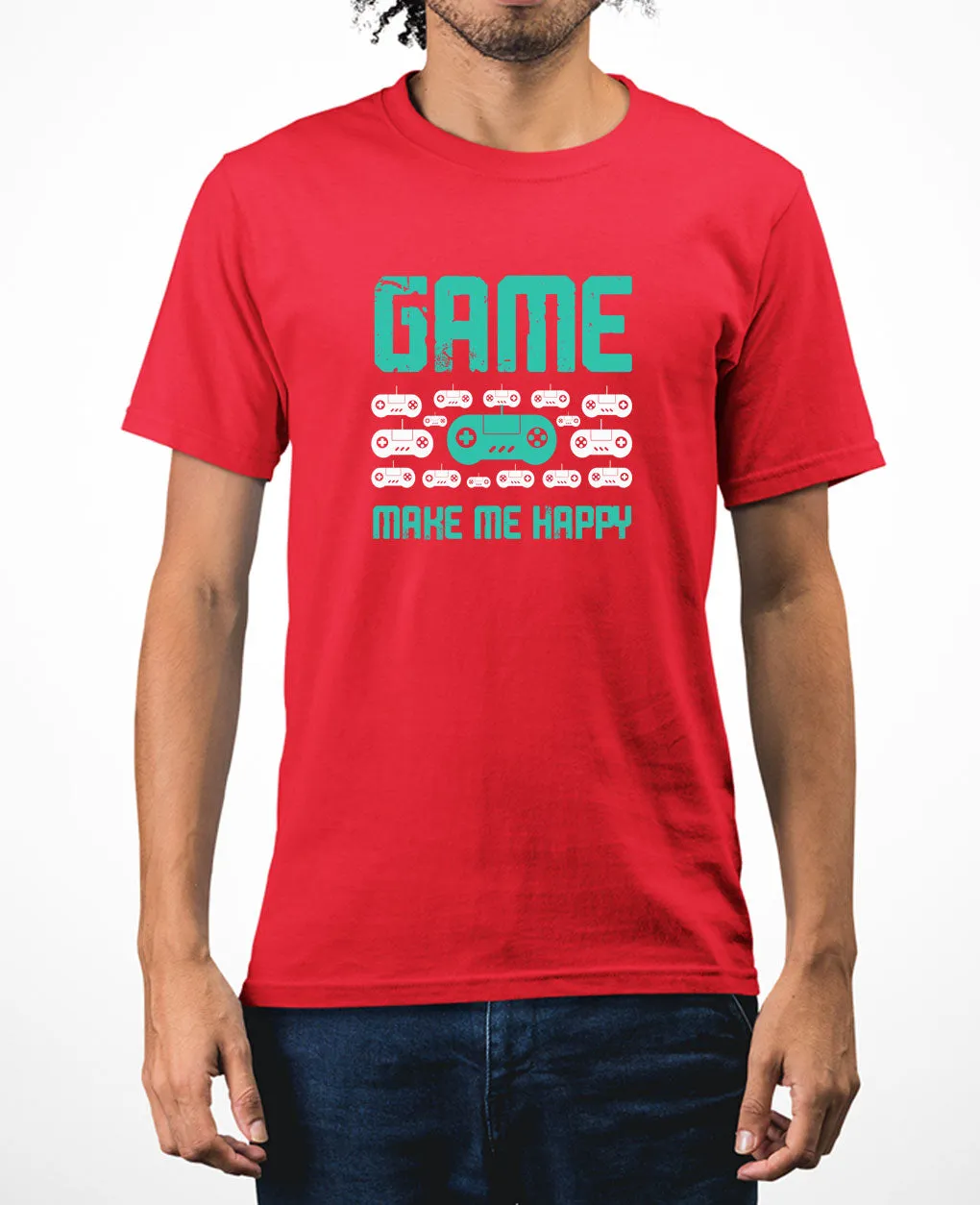 Game make me happy video game tees funny geek t-shirt