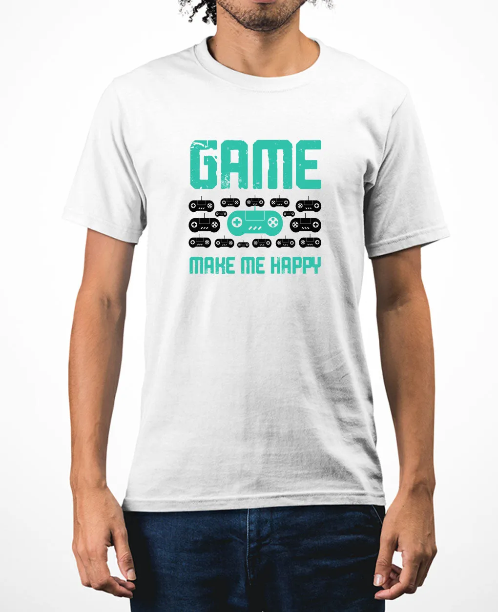Game make me happy video game tees funny geek t-shirt