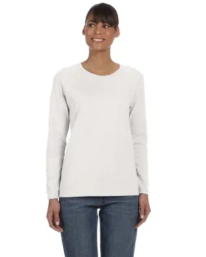 Gildan Ladies Long Sleeve 100% Cotton T-Shirt