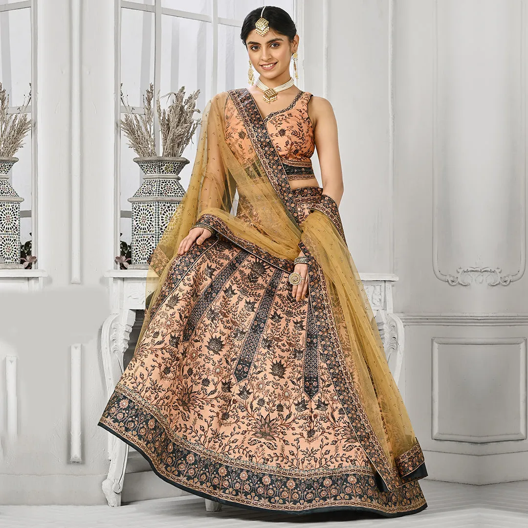 Gold Embroidered Lehenga Set