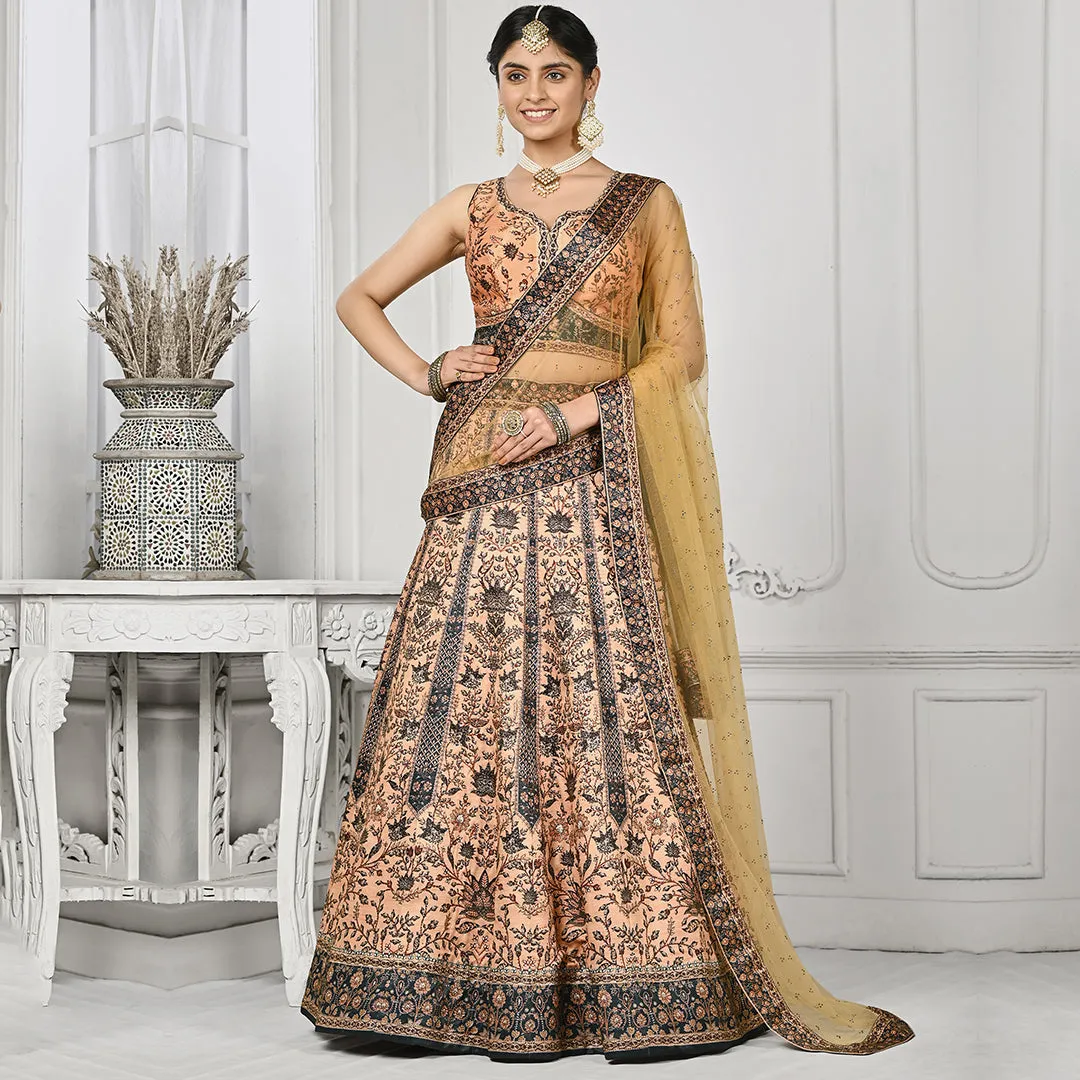 Gold Embroidered Lehenga Set