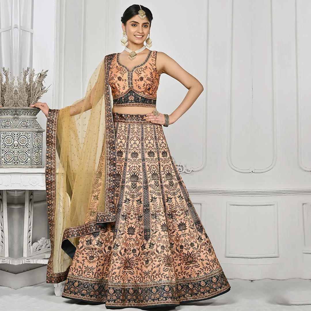 Gold Embroidered Lehenga Set