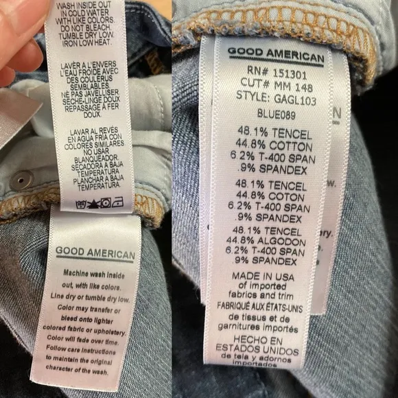 Good American Good Legs Skinny Jeans size 00/24